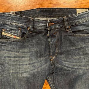 Diesel Men's Blue Jeans WAYKEE W33 L32 Regular Straight